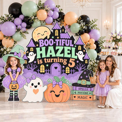Storybook Witch Cottage Birthday Backdrop