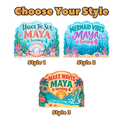 Watercolor Coral Reef Mermaid Photo Set