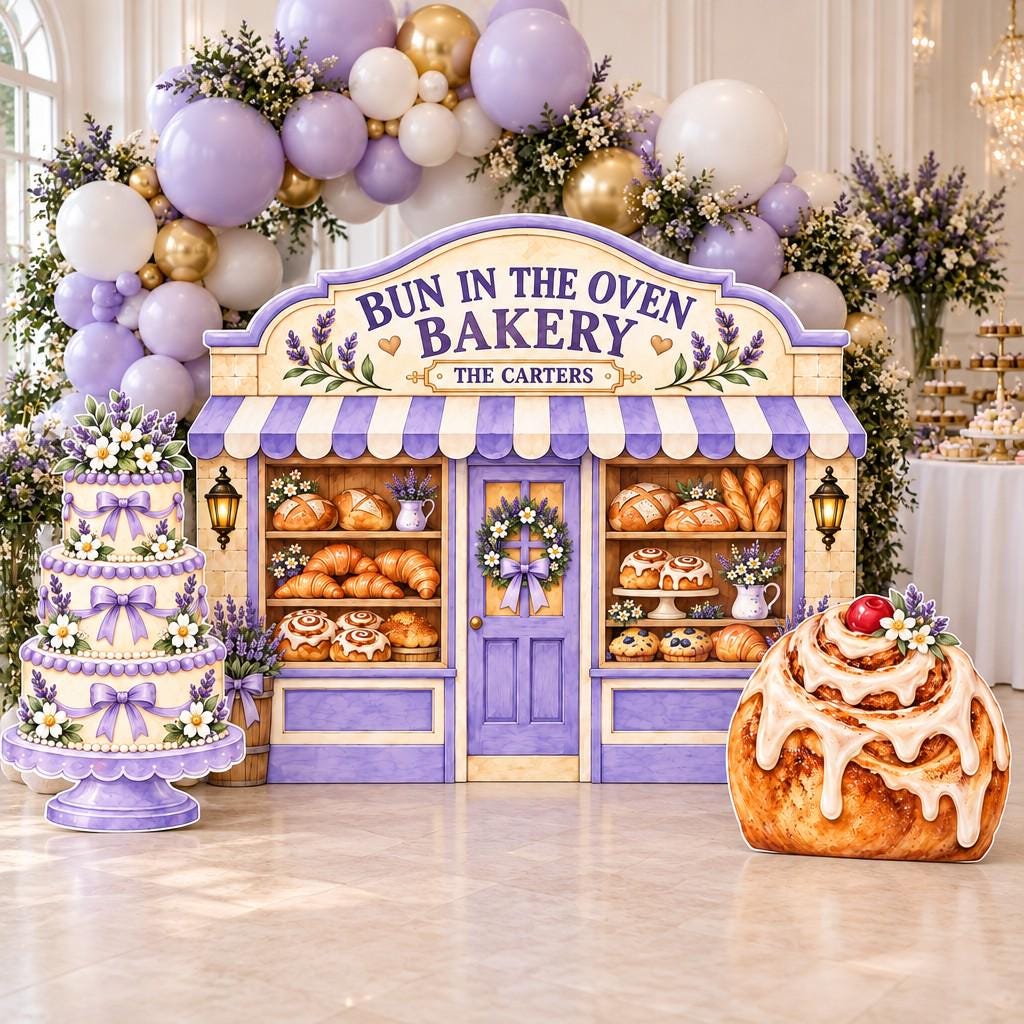 Lavender Bun in the Oven Bakery Set