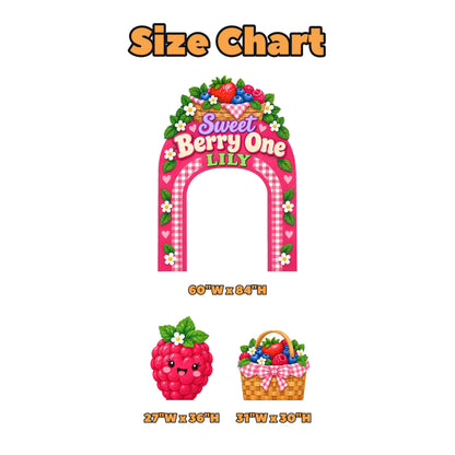 Pink Gingham Sweet Berry One Arch Set