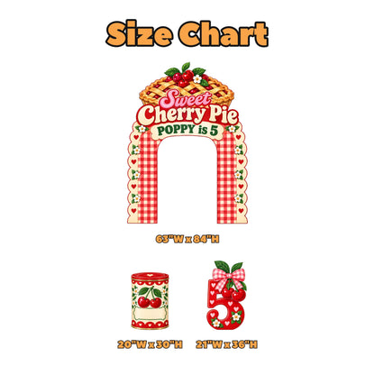 Red Gingham Cherry Pie Birthday Arch