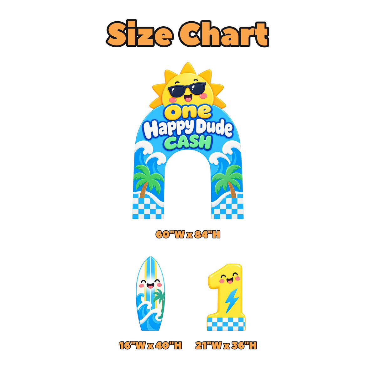 Sunshine Wave Happy Dude Surf Arch Set
