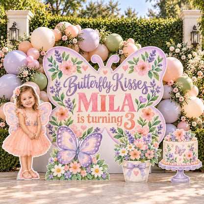 Greenhouse Butterfly Garden Backdrop Set
