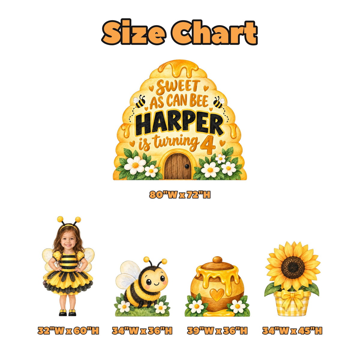 Watercolor Beehive Sweet As Can Bee Backdrop