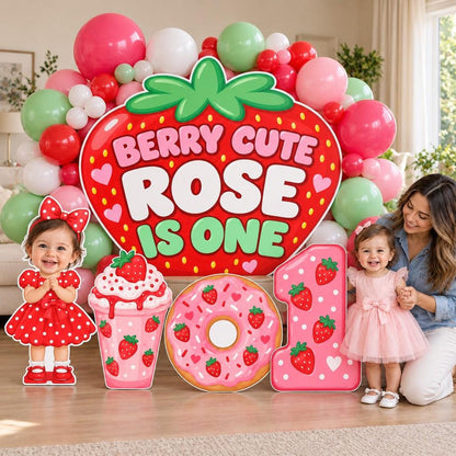 Red Barn Strawberry Garden Backdrop Set