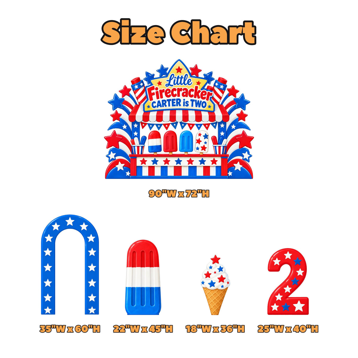 Patriotic Popsicle Stand Firecracker Set
