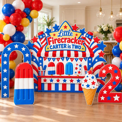 Patriotic Popsicle Stand Firecracker Set