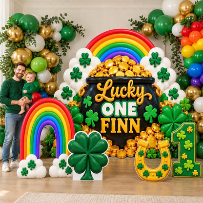 Pot of Gold Rainbow Lucky One Backdrop