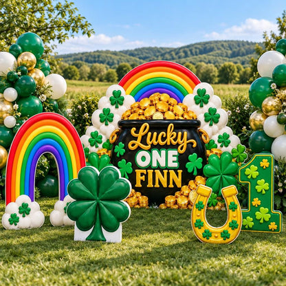 Pot of Gold Rainbow Lucky One Backdrop