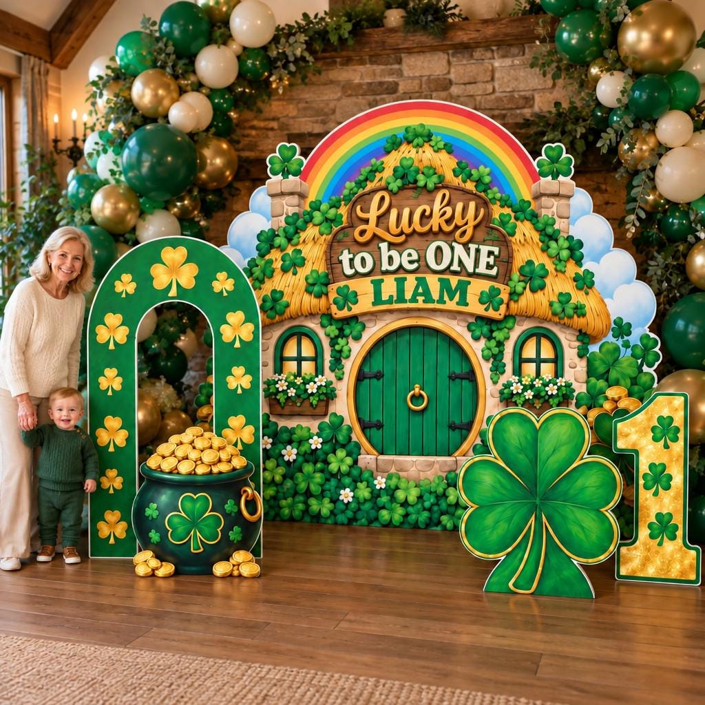 Clover Cottage Lucky One Backdrop Set