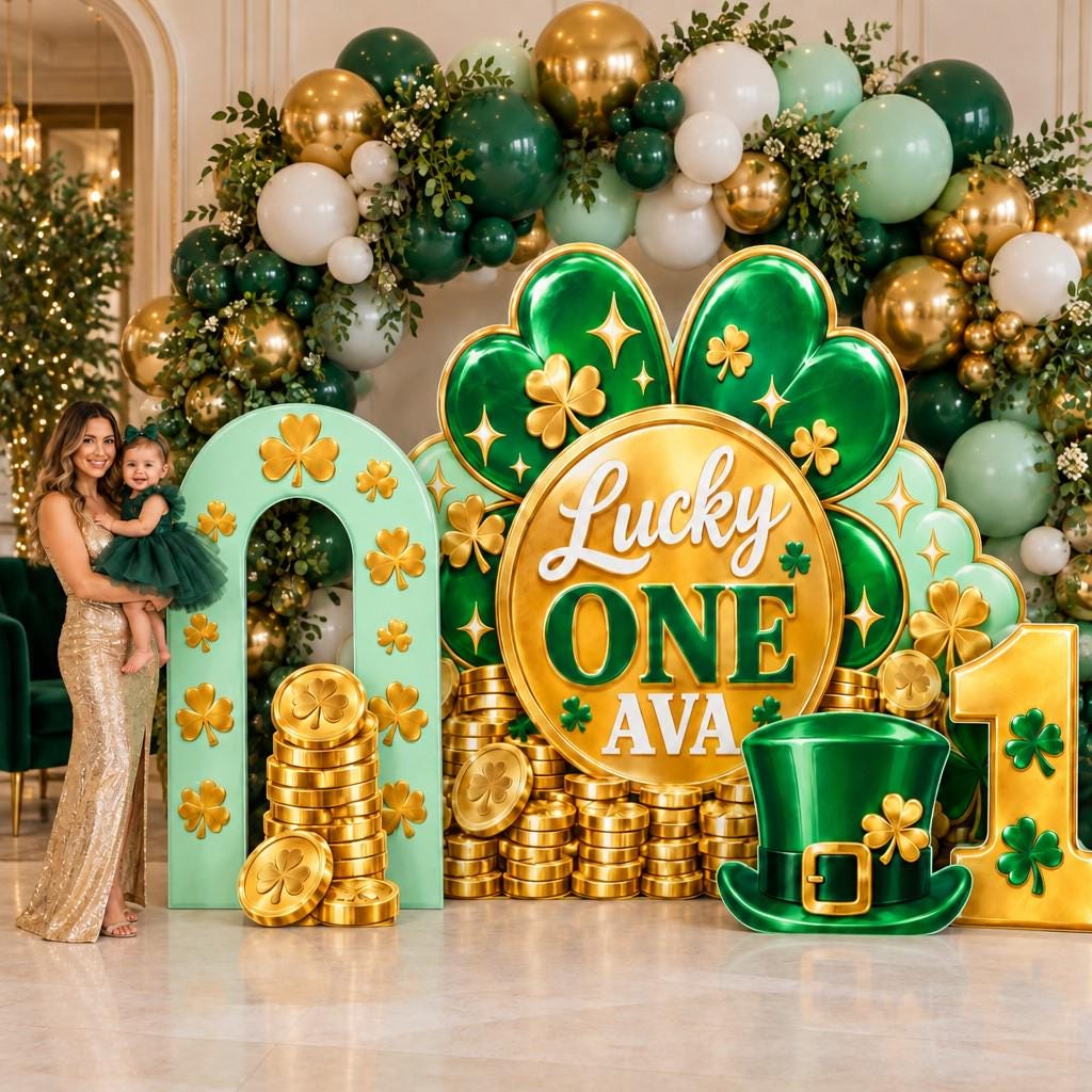Gold Coin Mint Shamrock Lucky One Set