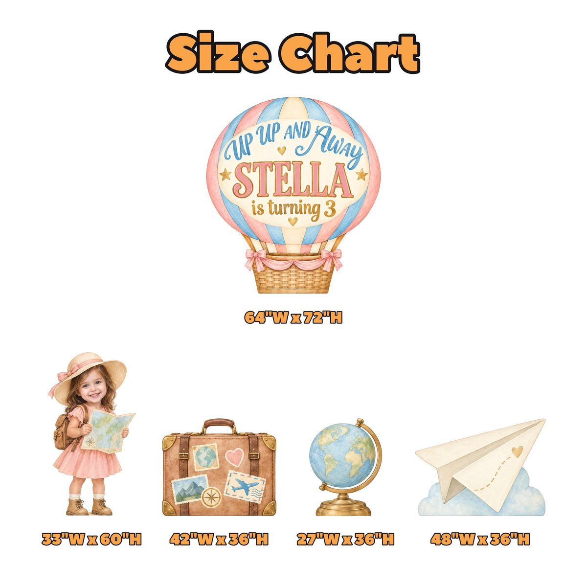 Hot Air Balloon Travel Birthday Set