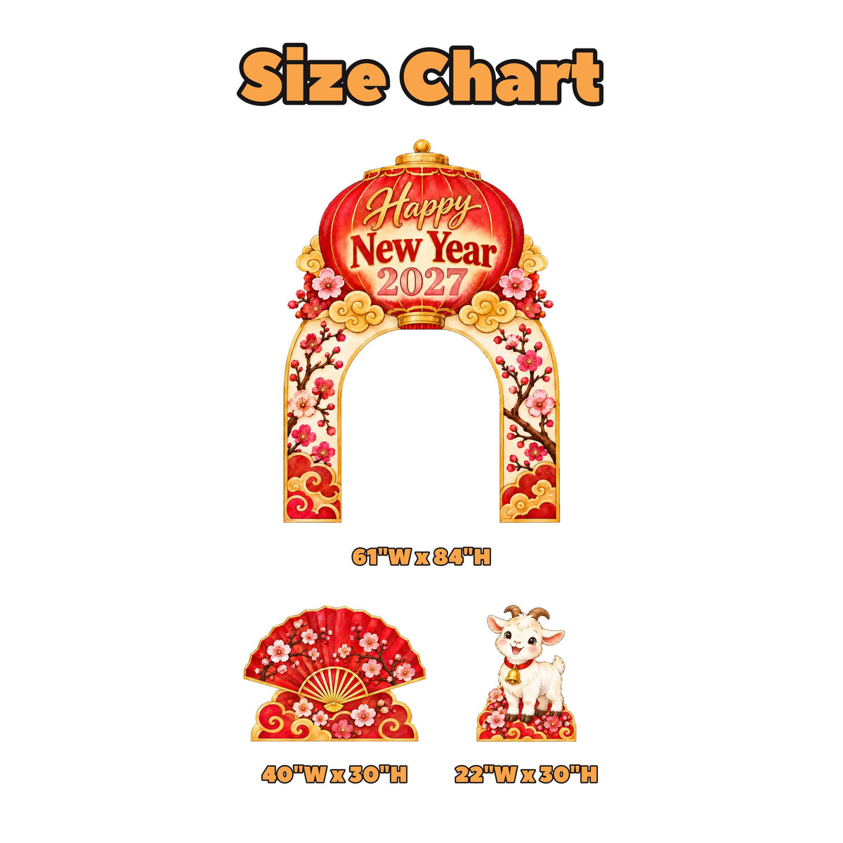 Red Lantern Plum Blossom New Year Arch