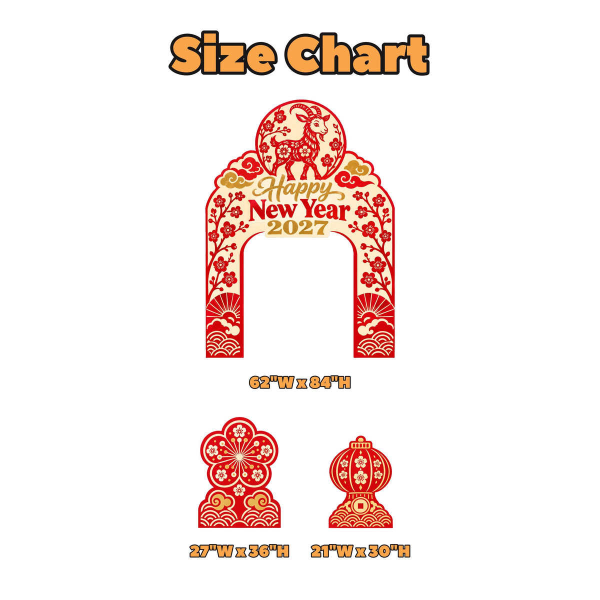 Paper Cut Goat Lunar New Year Arch