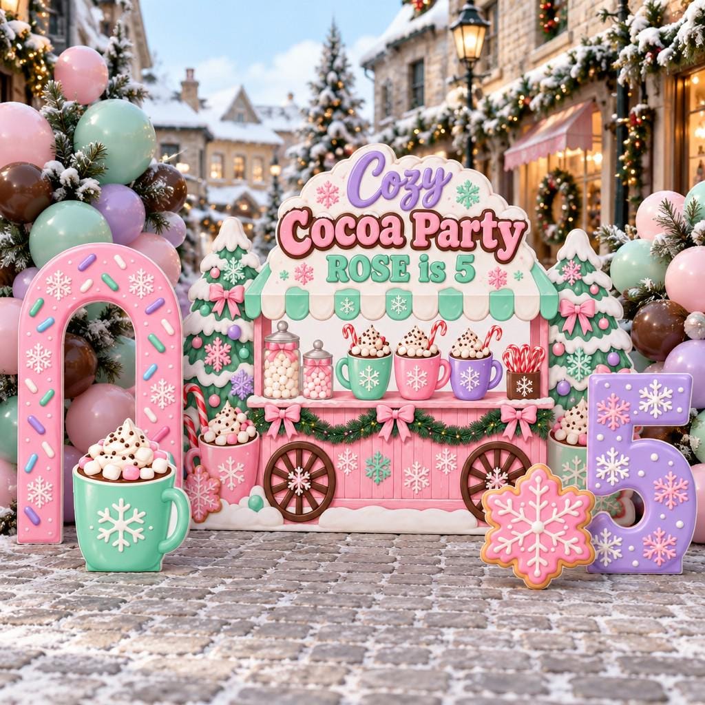 Pastel Cocoa Cart Sprinkle Arch Set