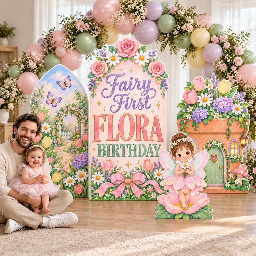 Pastel Flower Garden Fairy First Arch Set