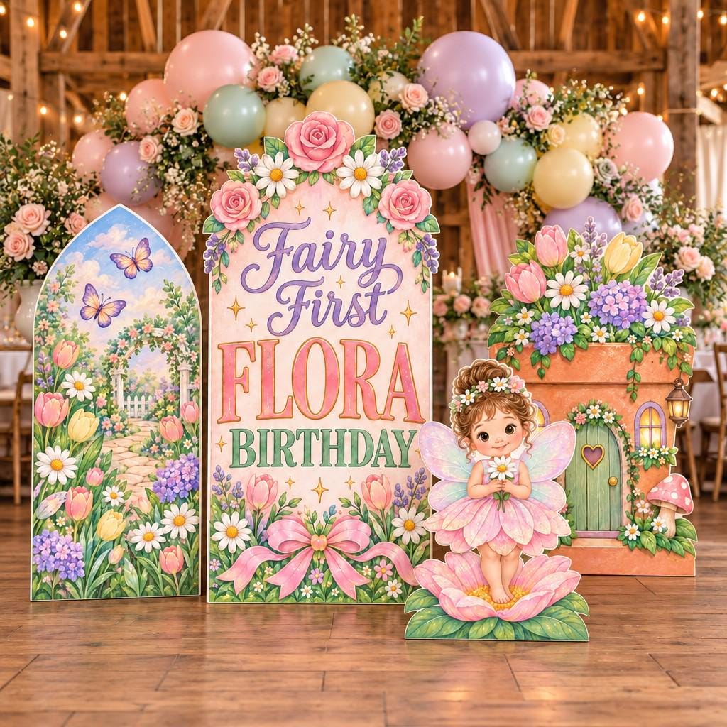 Pastel Flower Garden Fairy First Arch Set