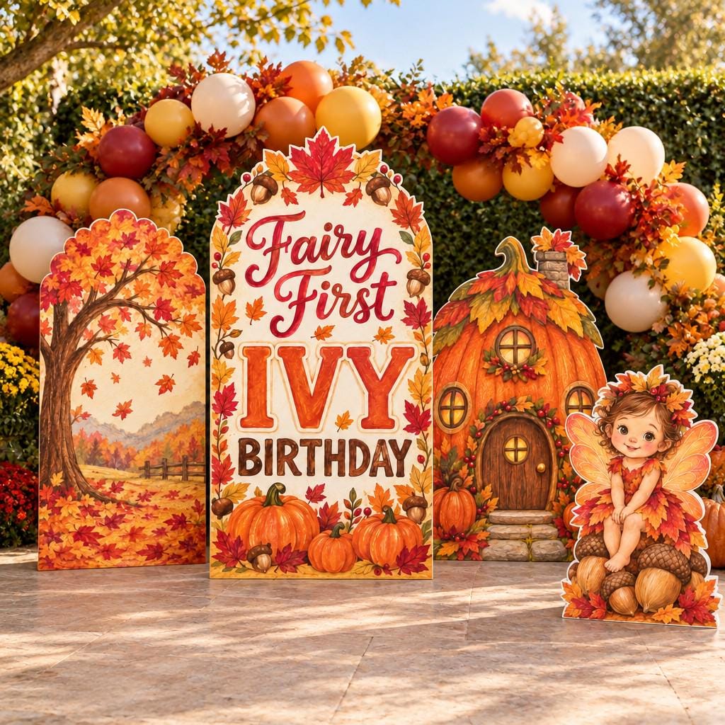 Autumn Leaves Pumpkin Fairy First Arch Set