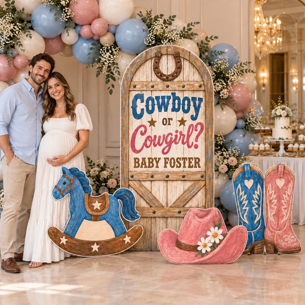 Barn Door Cowboy or Cowgirl Reveal Set