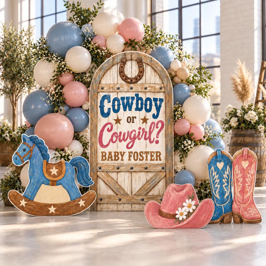 Barn Door Cowboy or Cowgirl Reveal Set