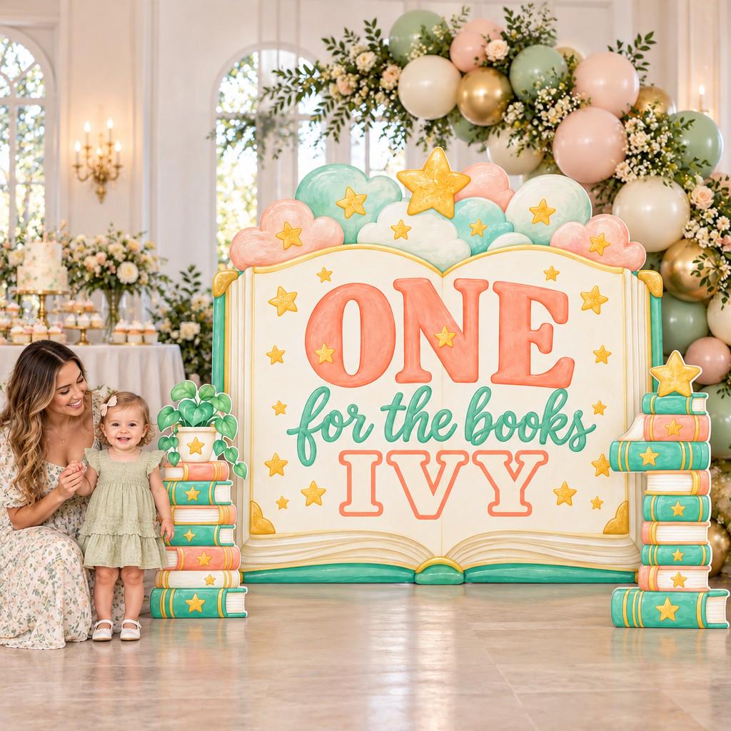 Mint Peach Open Book One for the Books Set