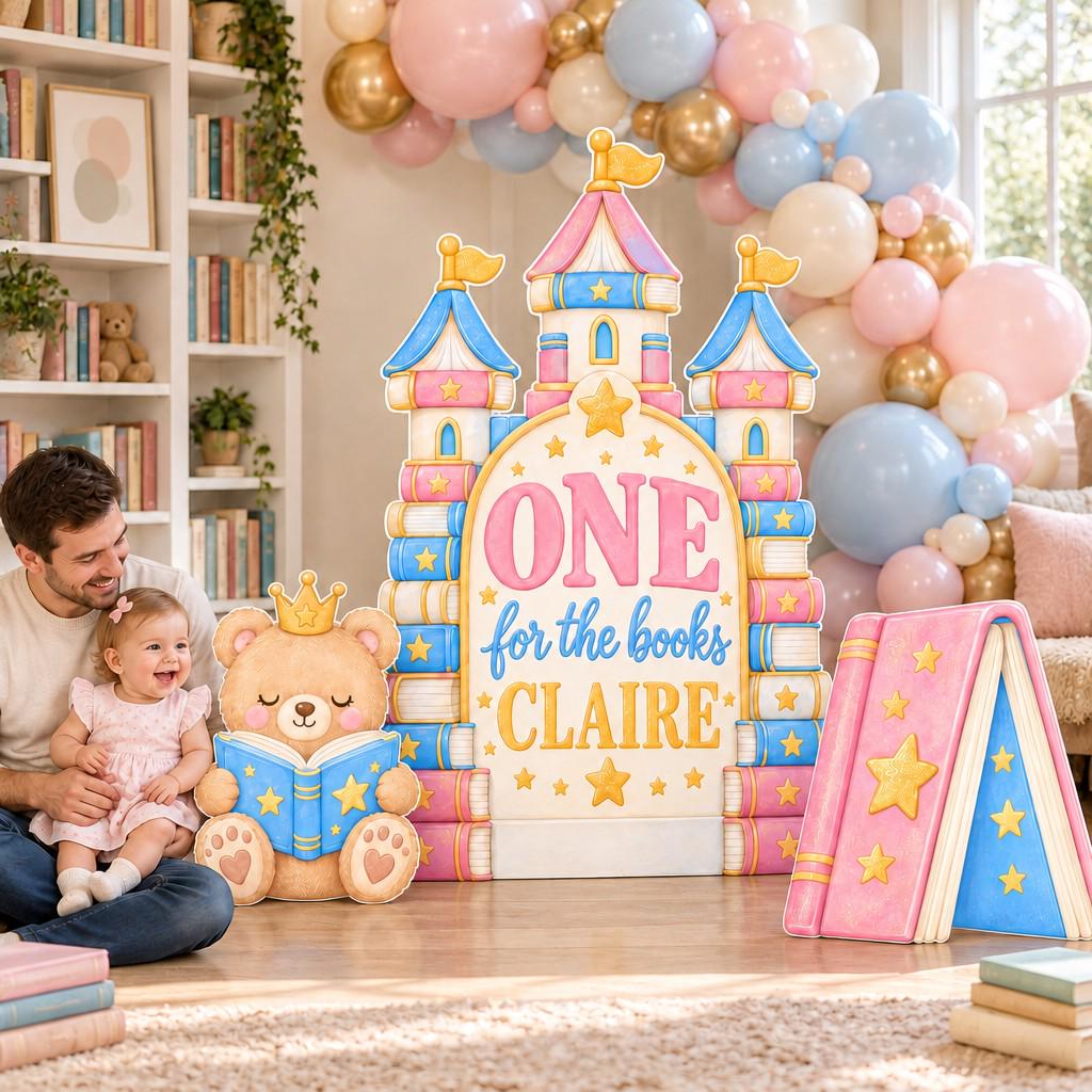Book Castle Teddy One for the Books Set