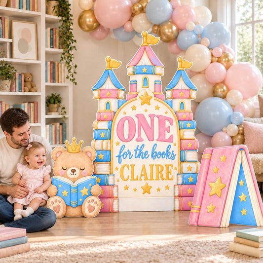 Book Castle Teddy One for the Books Set
