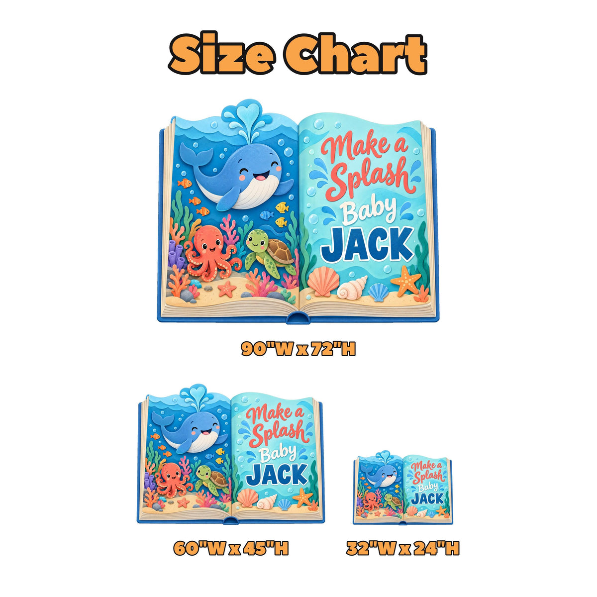 Make a Splash Whale Storybook Backdrop