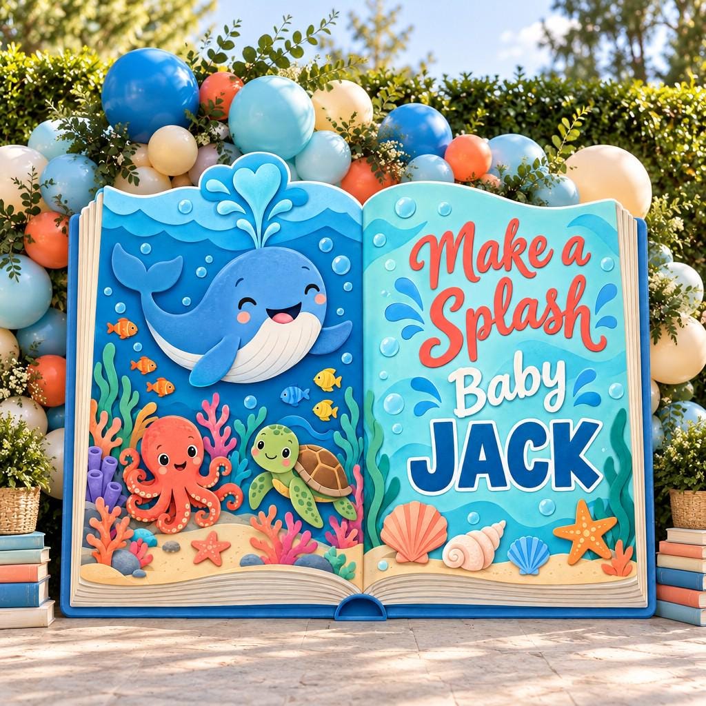 Make a Splash Whale Storybook Backdrop