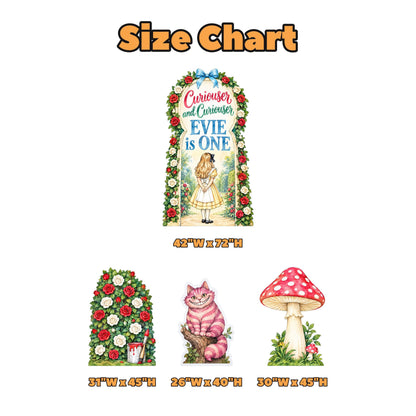Curiouser Rose Hedge Wonderland Arch Set