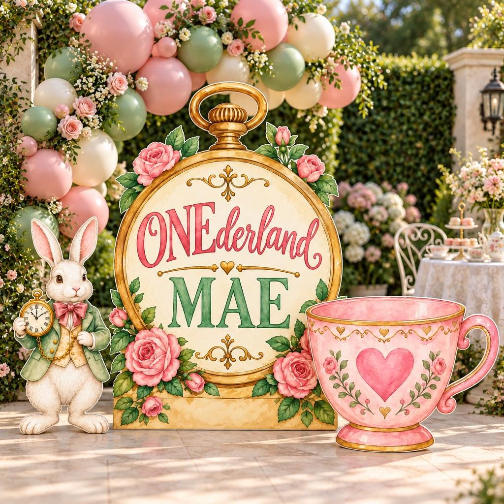 Pink Rose Wonderland Pocket Watch Set