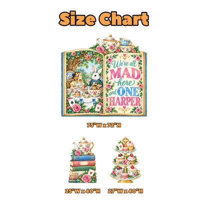 Mad Tea Party Open Book Backdrop Set