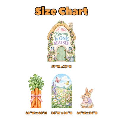 Thatched Bunny Cottage Birthday Arch Set