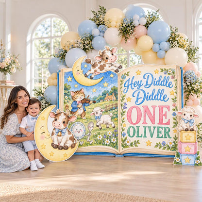 Hey Diddle Storybook Birthday Backdrop Set