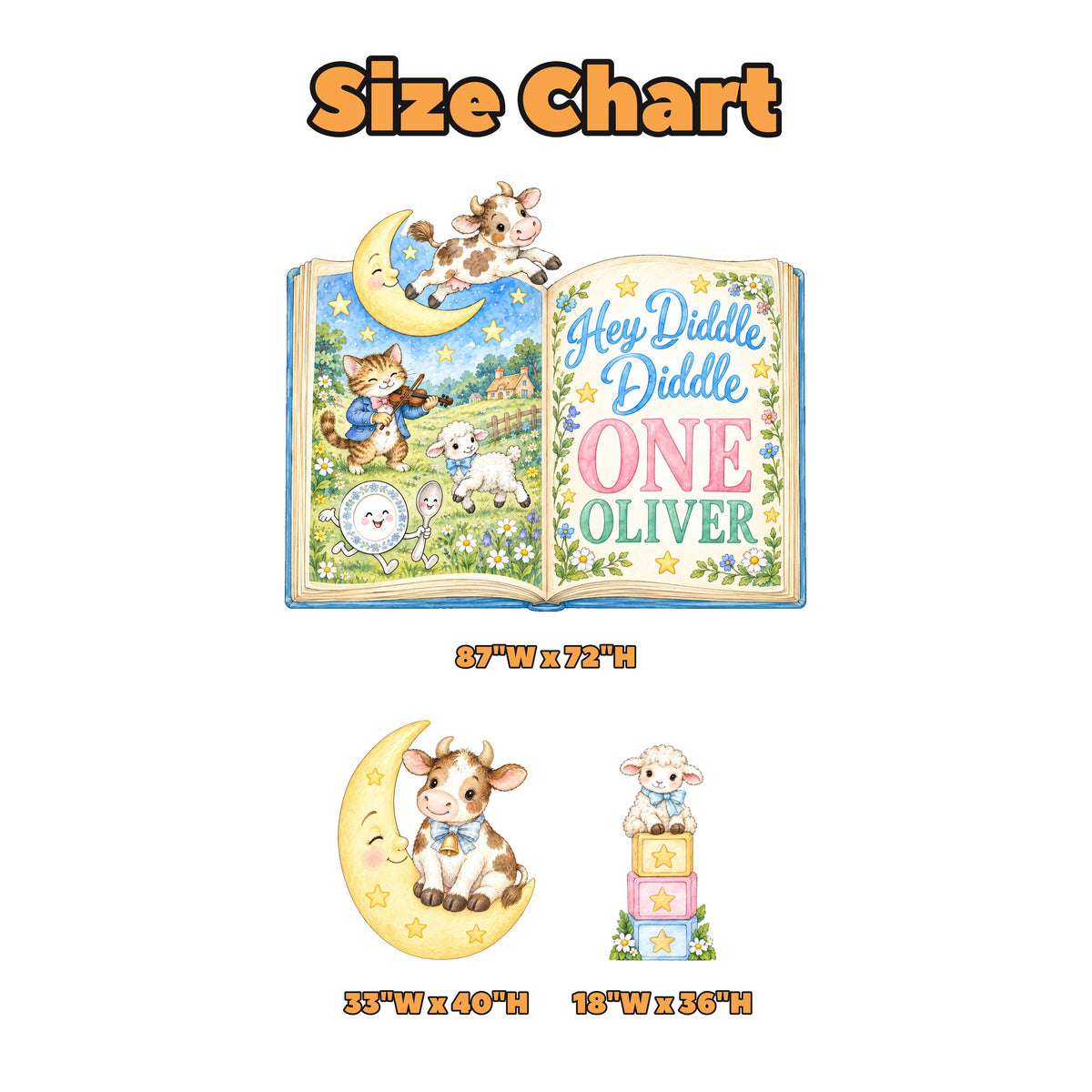 Hey Diddle Storybook Birthday Backdrop Set