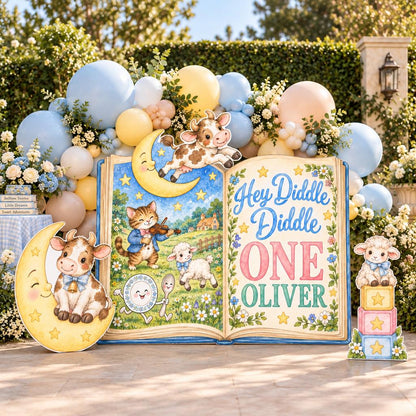 Hey Diddle Storybook Birthday Backdrop Set
