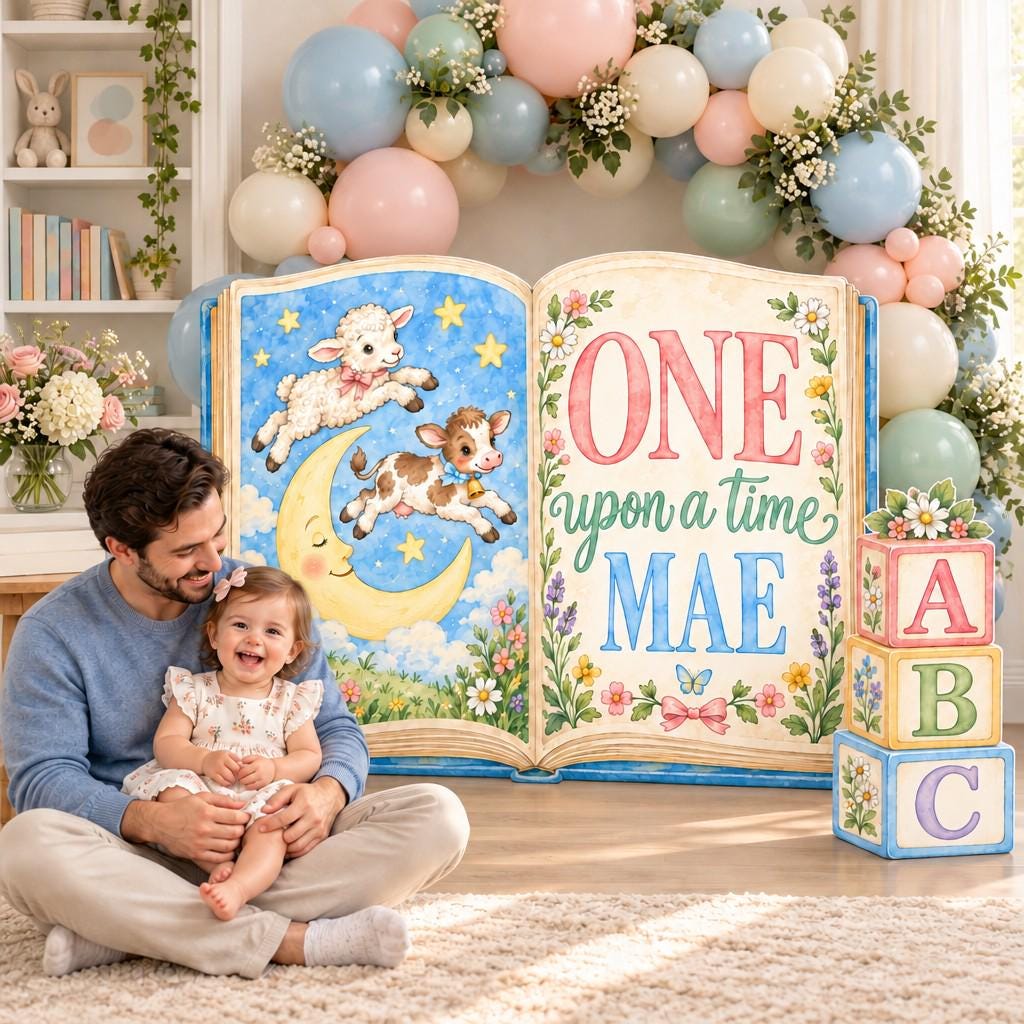 Nursery Rhyme Lamb & Cow Open Book Set
