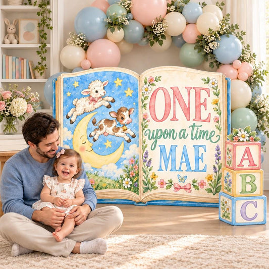 Nursery Rhyme Lamb & Cow Open Book Set