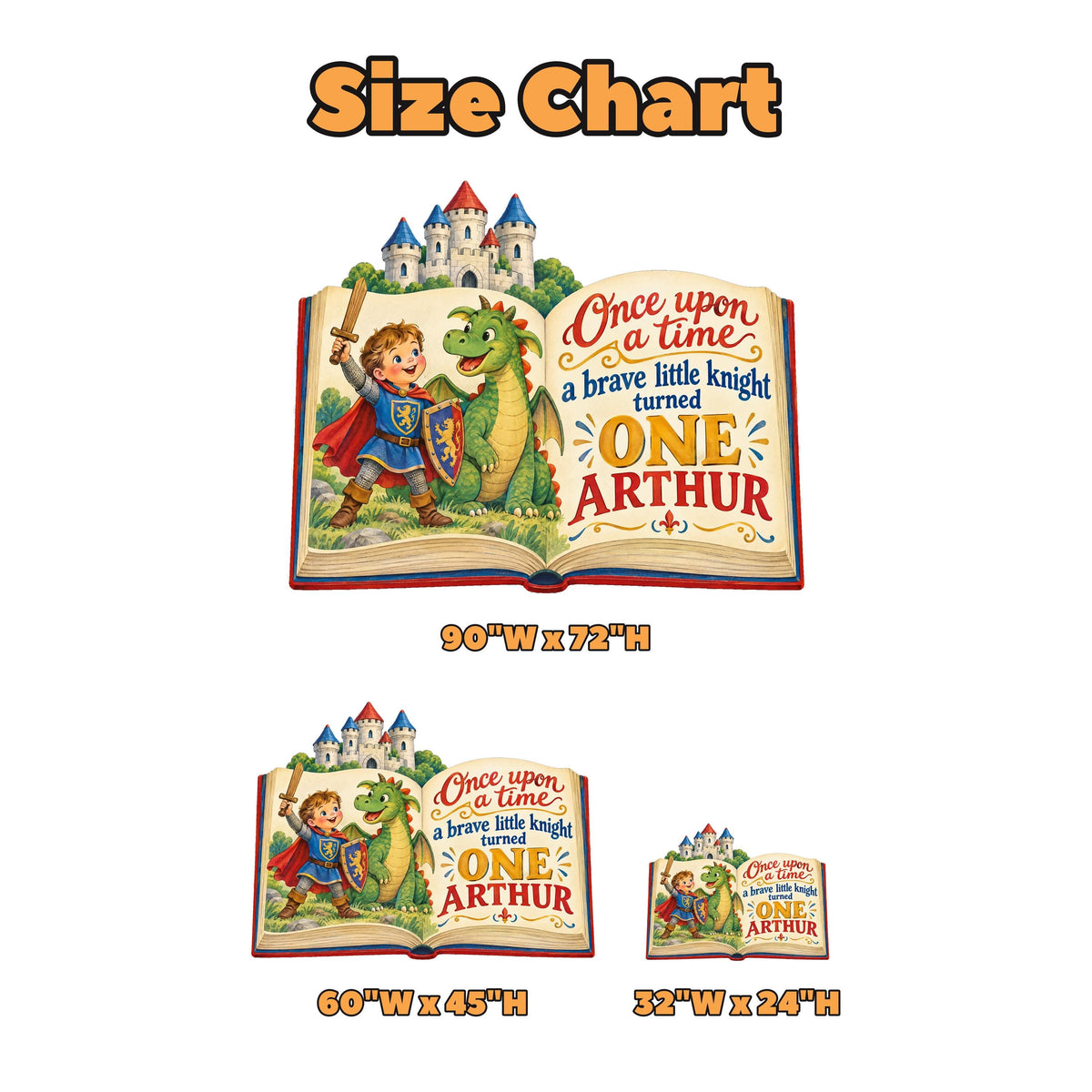 Knight and Dragon Storybook Backdrop
