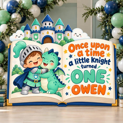 Knight and Dragon Storybook Backdrop