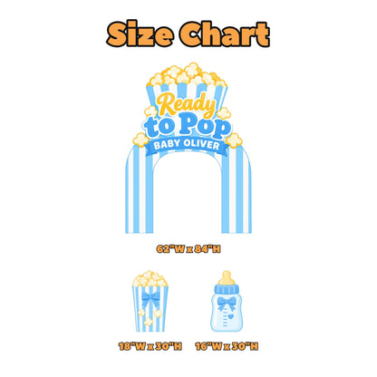 Blue Striped Ready to Pop Popcorn Arch