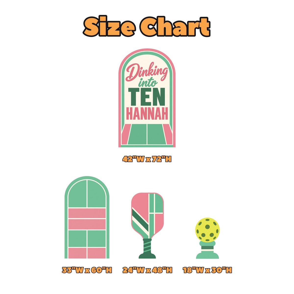 Mint Blush Pickleball Court Arch Set