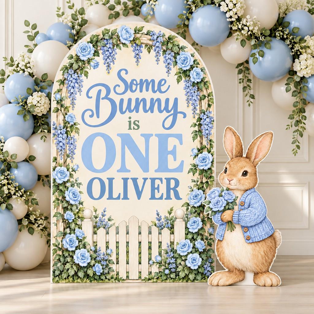 Blue Rose Garden Gate Some Bunny Arch Set