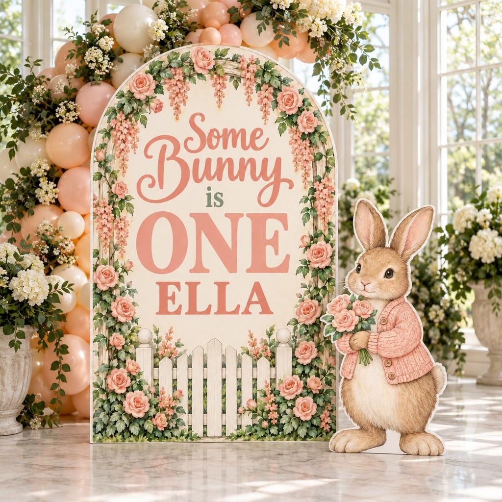 Blue Rose Garden Gate Some Bunny Arch Set