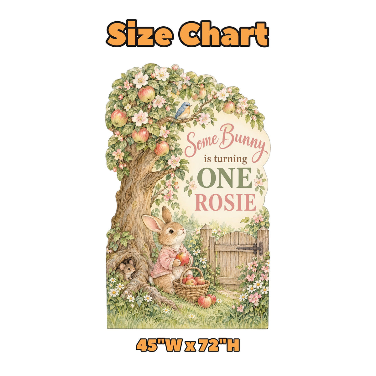 Apple Tree Bunny Storybook Garden Sign