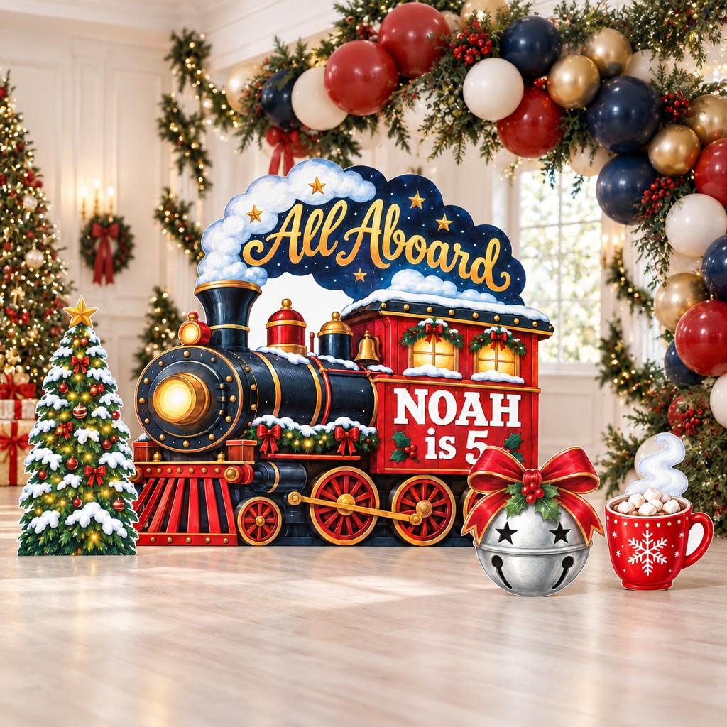 Snowy Night Christmas Steam Engine Set