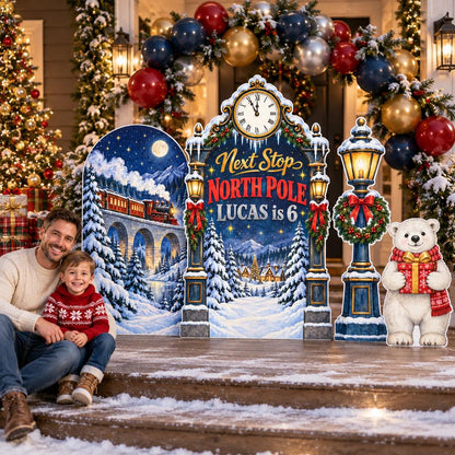 Next Stop North Pole Train Station Set