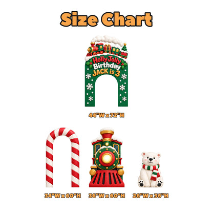 Holly Jolly Christmas Train Arch Set