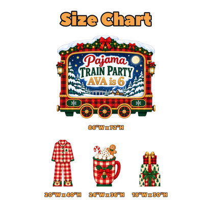Buffalo Plaid Pajama Train Party Set