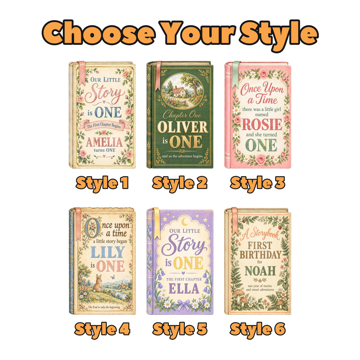 Cream Rose Storybook Bunny Birthday Set